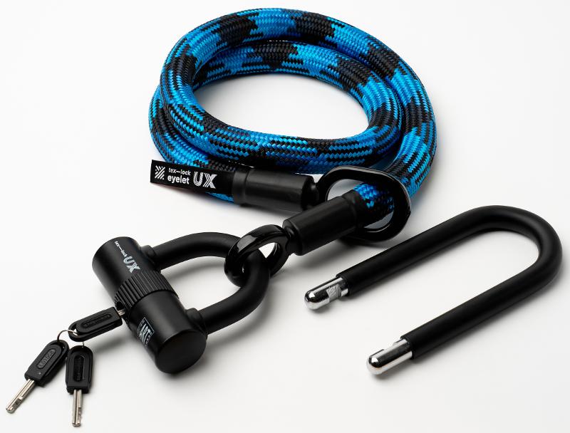 Texlock Serratura a U con cavo tessile Occhiello