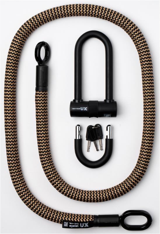 Texlock Serratura a U con cavo tessile Occhiello