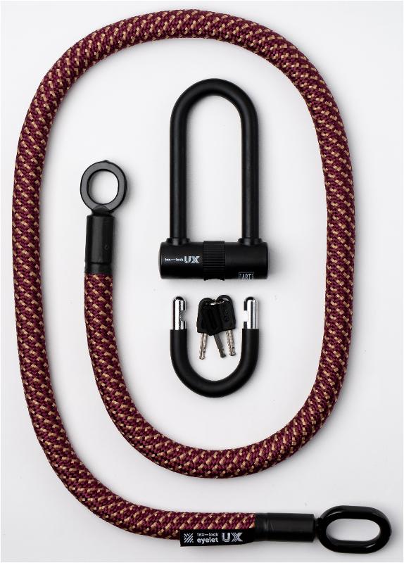 Texlock Serratura a U con cavo tessile Occhiello