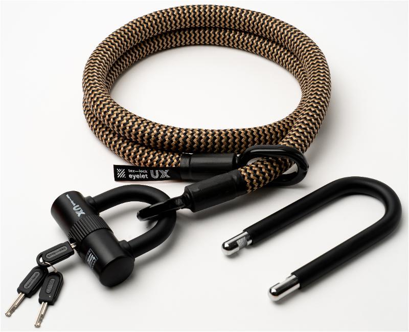 Texlock Serratura a U con cavo tessile Occhiello