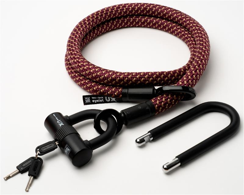 Texlock Serratura a U con cavo tessile Occhiello