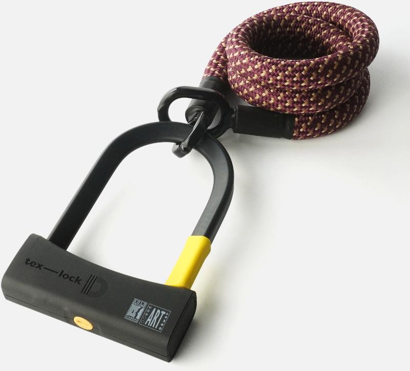 Texlock Serratura a U con cavo tessile Occhiello