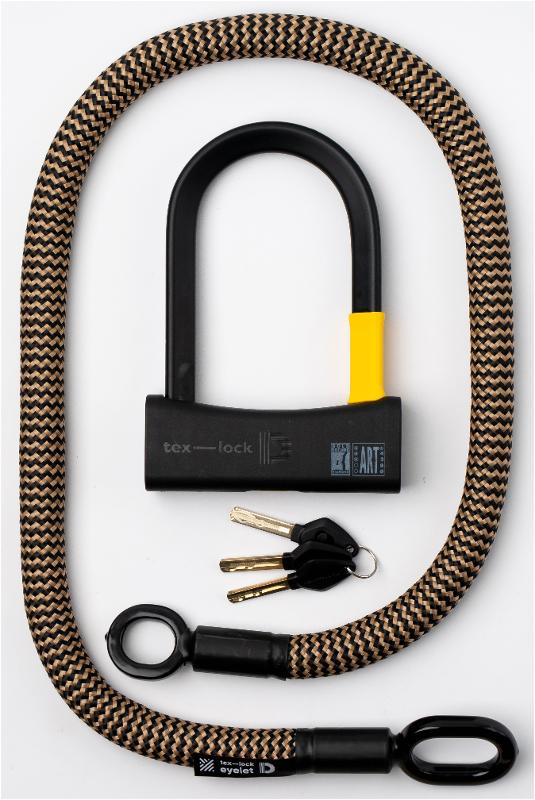Texlock Serratura a U con cavo tessile Occhiello