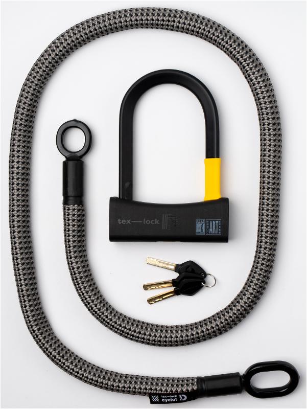 Antivol à arceau Texlock avec câble textile Eyelet