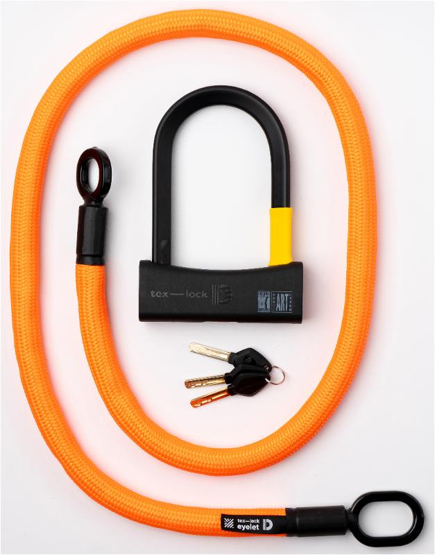 Texlock U-lock con cable textil Ojal