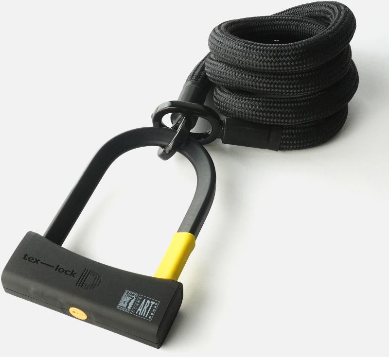 Texlock Serratura a U con cavo tessile Occhiello
