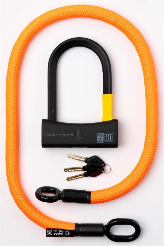 Texlock Serratura a U con cavo tessile Occhiello