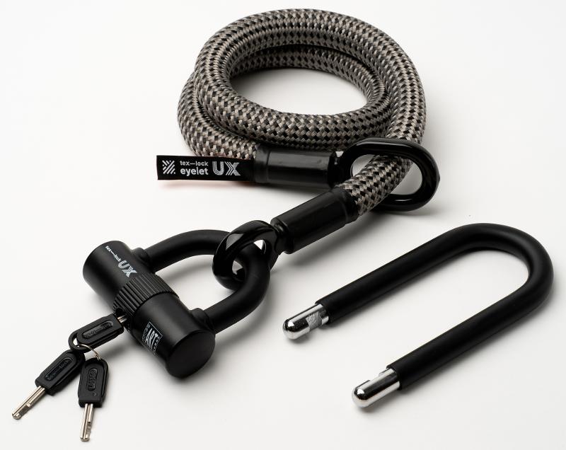 Texlock Serratura a U con cavo tessile Occhiello