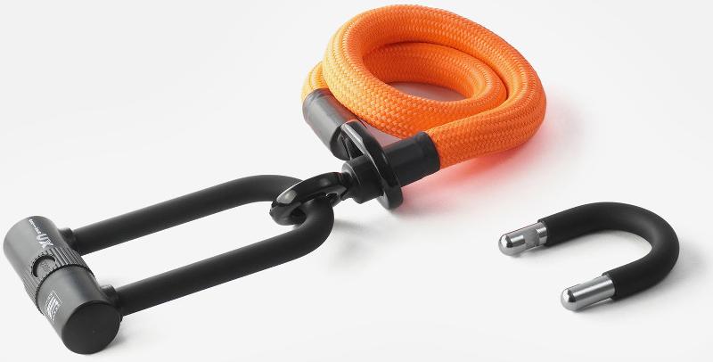 Texlock Serratura a U con cavo tessile Occhiello